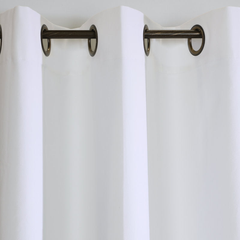 Mcgowen 100% Cotton Room Darkening Thermal Grommet Curtains - Set of 2
