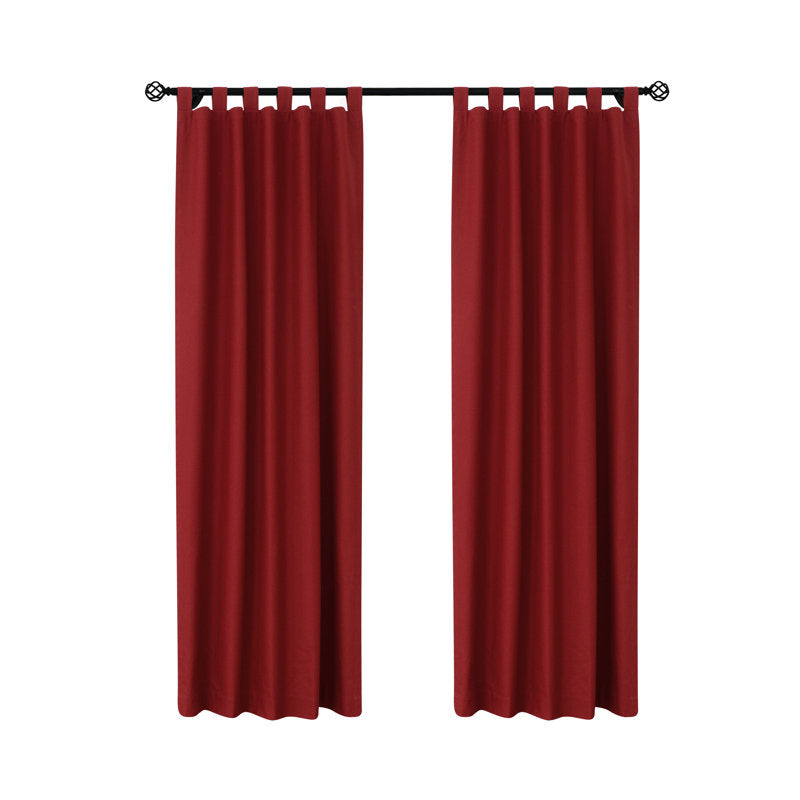 100% Cotton Thermal Room Darkening Tab Top Curtain Panels (Set of 2)