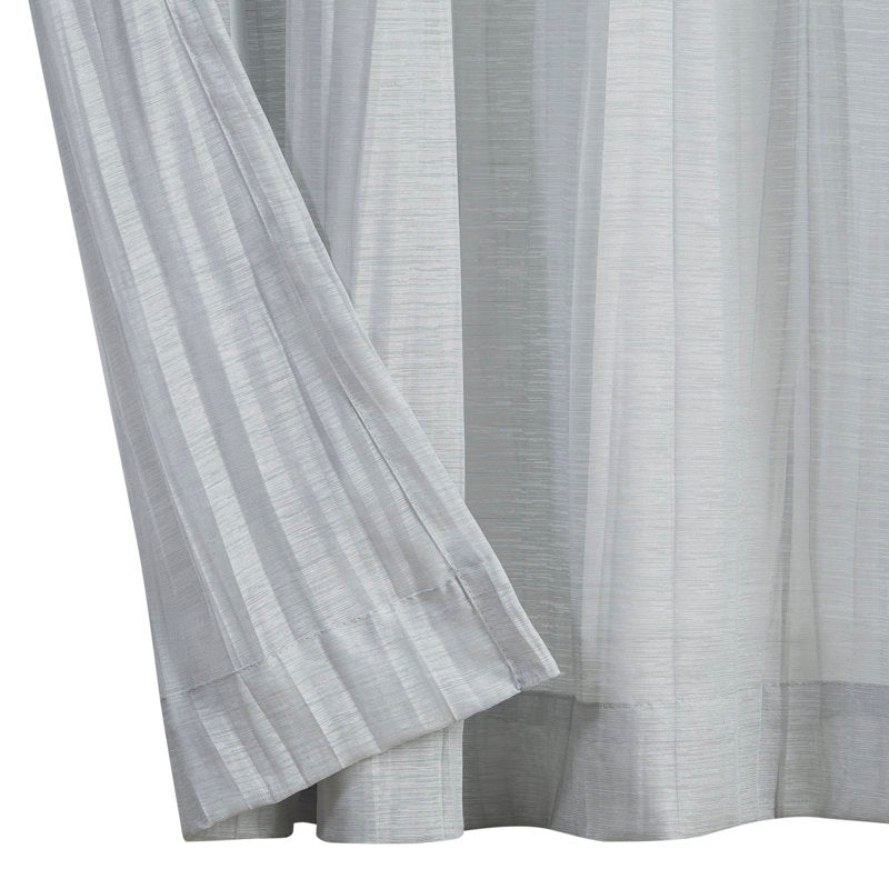 Nautica Cordelia Faux Linen Sheer Grommet Curtains - Set of 2