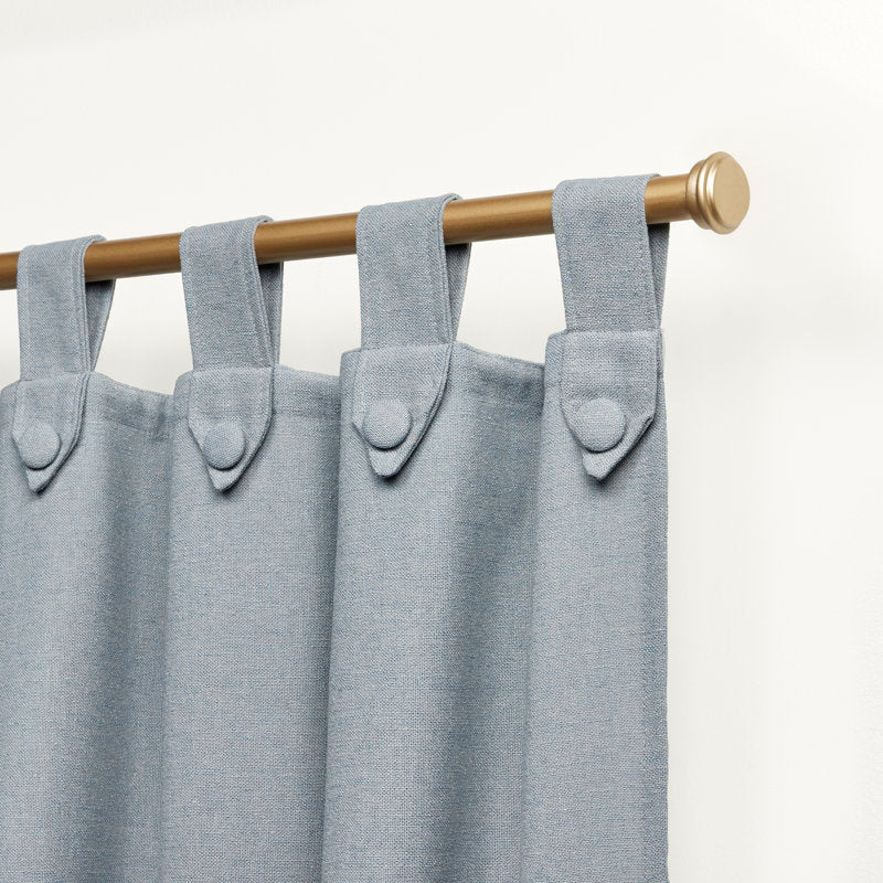 Nicole Miller Cotton Blend Tuxedo Tab Top Curtains - Set of 2