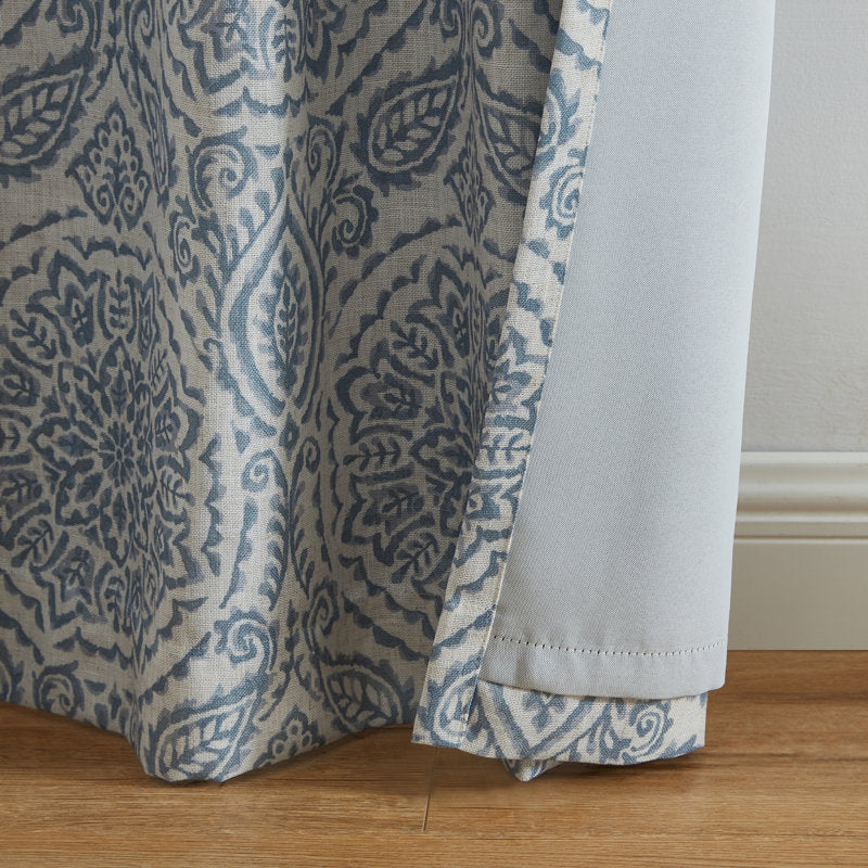 Rilley Medallion Blackout Curtain Panel - Polyester Window Treatment