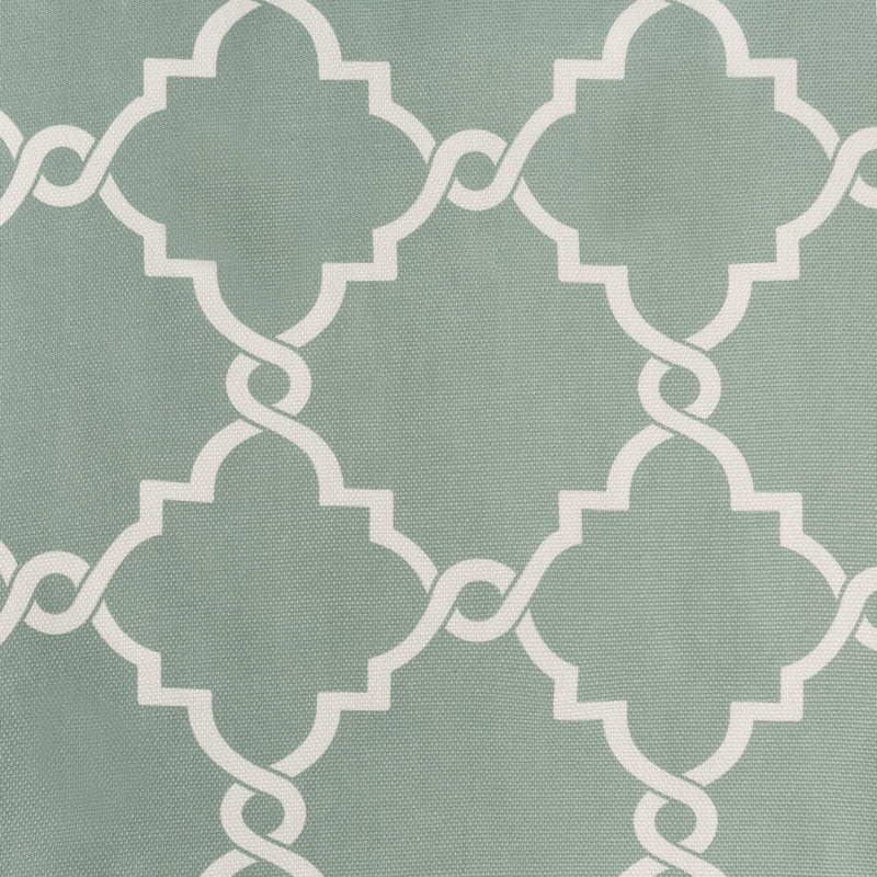 Saratoga Fretwork Print Window Valance - Cotton Blend Grommet Top