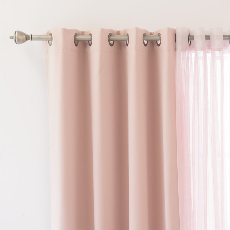 Room Darkening Sliding Panel Set - Polyester Sheer & Solid Curtains
