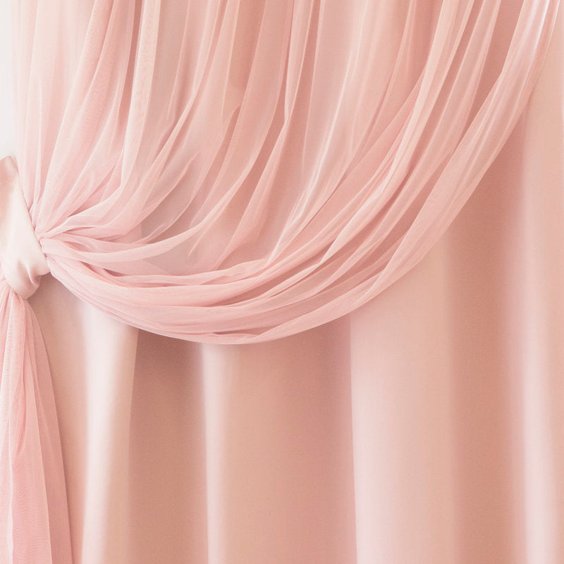 Room Darkening Sliding Panel Set - Polyester Sheer & Solid Curtains