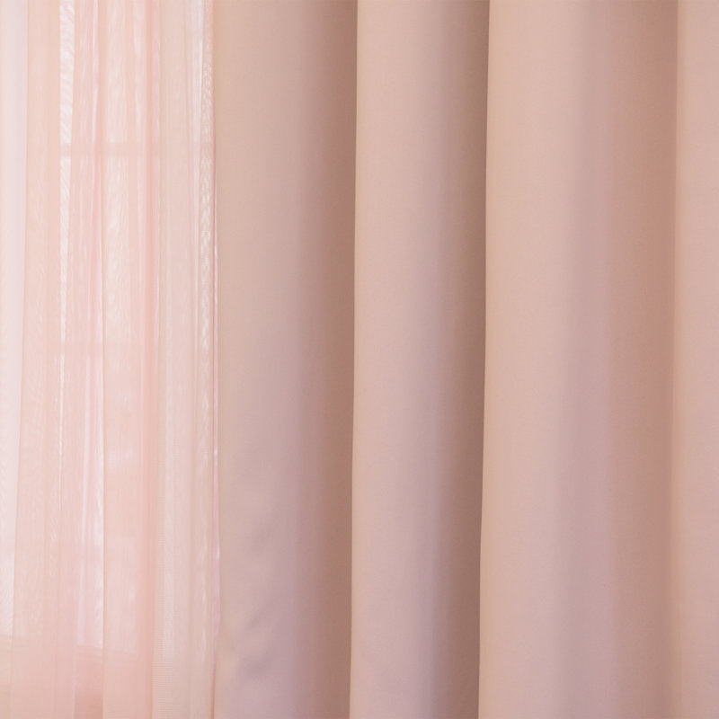 Room Darkening Sliding Panel Set - Polyester Sheer & Solid Curtains