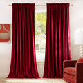 Heavy Velvet Thermal Insulated Sound Reducing Curtains - 2 Panels