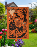 Vintage Halloween Garden Flag Spooky Cute Doodle Yard Banner Halloween Ghost Pumpkin Gift