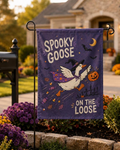 Spooky Goose On The Loose Flag Funny Ghost Goose Yard Banner Silly Spooky Season Gift