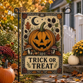Trick Or Treat Jack O Lantern Garden Flag Halloween Pumpkin Banner Halloween Gift