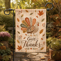 Give Thanks Thanksgiving Garden Flag Autumn Harvest Yard Banner Holiday Gift