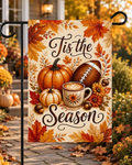 Tis The Season Flag Cozy Pumpkin Autumn Yard Banner Harvest Blessings Outdoor Sign Gift